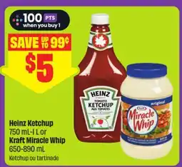 FreshCo Heinz Ketchup 750 mL or Kraft Miracle Whip offer