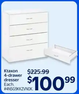 Walmart Ktaxon 4-drawer dresser offer