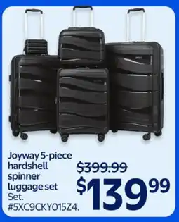 Walmart Joyway 5-piece hardshell spinner luggage set offer