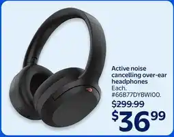 Walmart Active noise cancelling over-ear headphones offer