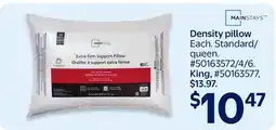 Walmart Mainstays Density pillow offer