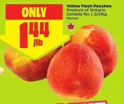 FreshCo Yellow Flesh Peaches Product of Ontario Canada No. I, 3.17/kg offer