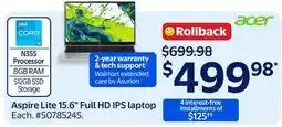 Walmart Acer Aspire Lite 15.6 Full HD IPS Laptop offer
