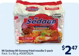 Walmart Mi Sedaap Mi Goreng fried noodle 5-pack offer