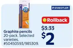 Walmart Staedtler Graphite Pencils offer