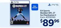 Walmart EA Sports Madden NFL 27 for PlayStation 5 offer