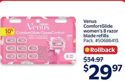 Walmart Venus ComfortGlide women's 8 razor blade refills offer