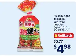 Walmart Itsuki Teppan Yakisoba stir-fried noodles offer