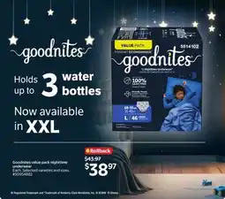 Walmart Goodnites Value Pack Nighttime Underwear offer