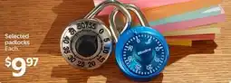 Walmart Selected padlocks offer