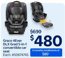 Walmart Graco 4Ever DLX Grad 5-in-1 convertible car seat offer