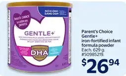 Walmart Parent's Choice Gentle+ iron-fortified infant formula powder offer