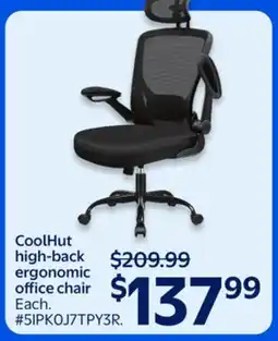 Walmart CoolHut high-back ergonomic office chair offer