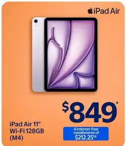 Walmart iPad Air 11 Wi-Fi 128GB (M4) offer