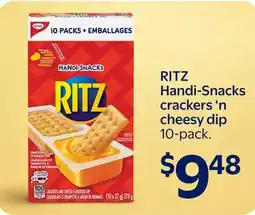 Walmart RITZ Handi-Snacks crackers 'n cheesy dip offer