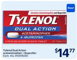 Walmart Tylenol Dual Action Acetaminophen + Ibuprofen offer