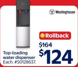 Walmart Westinghouse Top-Loading Water Dispenser offer