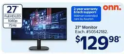Walmart onn. 27 Monitor offer