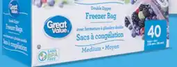 Walmart Great Value zipper seal freezer bags offer