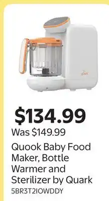 Walmart Quook Baby Food Maker, Bottle Warmer and Sterilizer by Quark offer