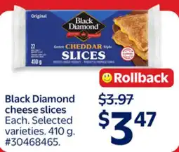 Walmart Black Diamond cheese slices offer