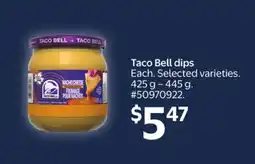 Walmart Taco Bell Dips offer