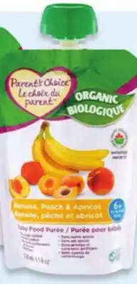 Walmart Parent's Choice organic baby food purée offer