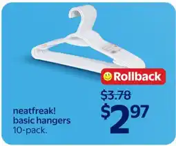 Walmart neatfreak! basic hangers offer