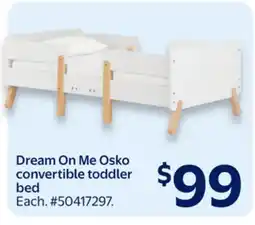 Walmart Dream On Me Osko convertible toddler bed offer