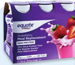 Walmart Equate high protein meal replacement shakes offer