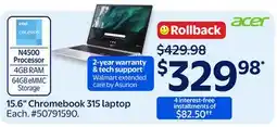 Walmart Acer 15.6 Chromebook 315 laptop offer