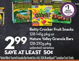 Longo's Betty Crocker Fruit Snacks 128-141g pkg or Nature Valley Granola Bars 128-210g pkg offer