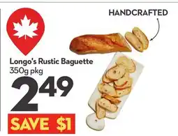 Longo's Rustic Baguette offer