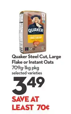 Longo's Steel Cut, Large Flake or Instant Oats offer