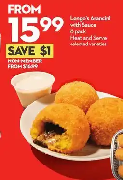 Longo's Longo's Arancini with Sauce offer