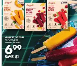 Longo's Fruit Pops offer