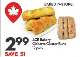 Longo's ACE Bakery Ciabatta Cluster Buns offer
