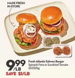 Longo's Fresh Atlantic Salmon Burger offer