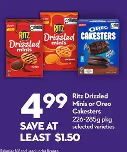 Longo's Ritz Drizzled Minis or Oreo Cakesters offer