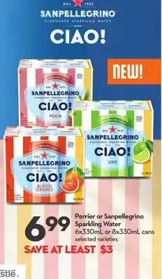 Longo's Perrier Or Sanpellegrino Sparkling Water offer