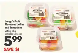 Longo's Fruit Flavoured Jellies and Sunsations offer