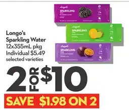 Longo's Sparkling Water offer