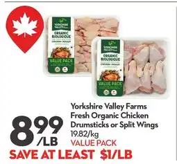 Longo's Fresh Organic Chicken Drumsticks or Split Wings offer