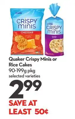 Longo's Crispy Minis or Rice Cakes offer