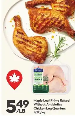 Longo's Prime Raised Without Antibiotics Chicken Leg Quarters offer