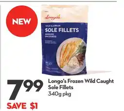 Longo's Frozen Wild Caught Sole Fillets offer