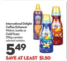 Longo's Coffee Enhancer 946mL bottle or Cold Foam 396g canister offer