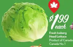 Longo's Fresh Iceberg Head Lettuce offer