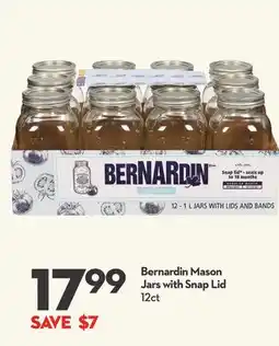 Longo's Bernardin Mason Jars with Snap Lid offer