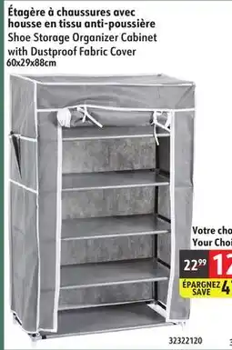 Sushi Shop Shoe Storage Organizer Cabinet with Dustproof Fabric Cover offer